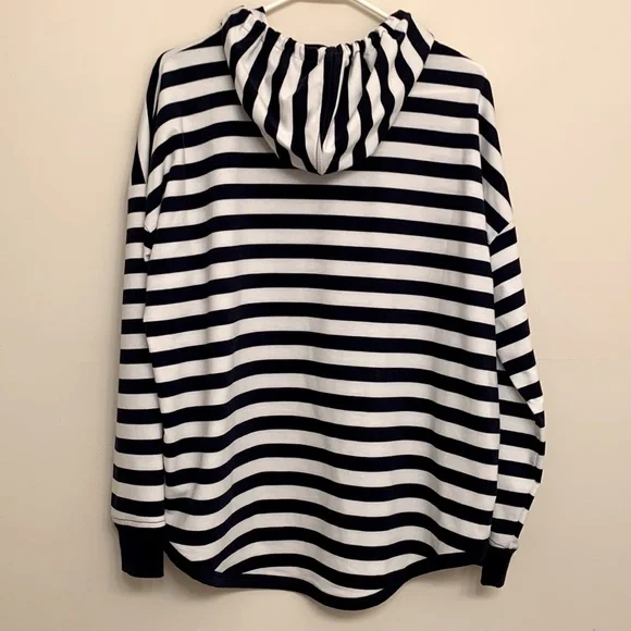 Michael Kors Navy White logo Hoodie - Picture 2 of 12